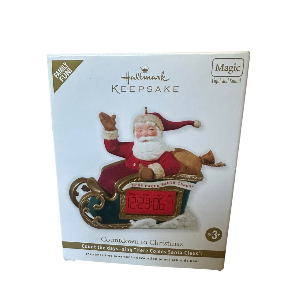 2012 Hallmark Keepsake Countdown To Christmas Magic Light and Sound Ornament NIB